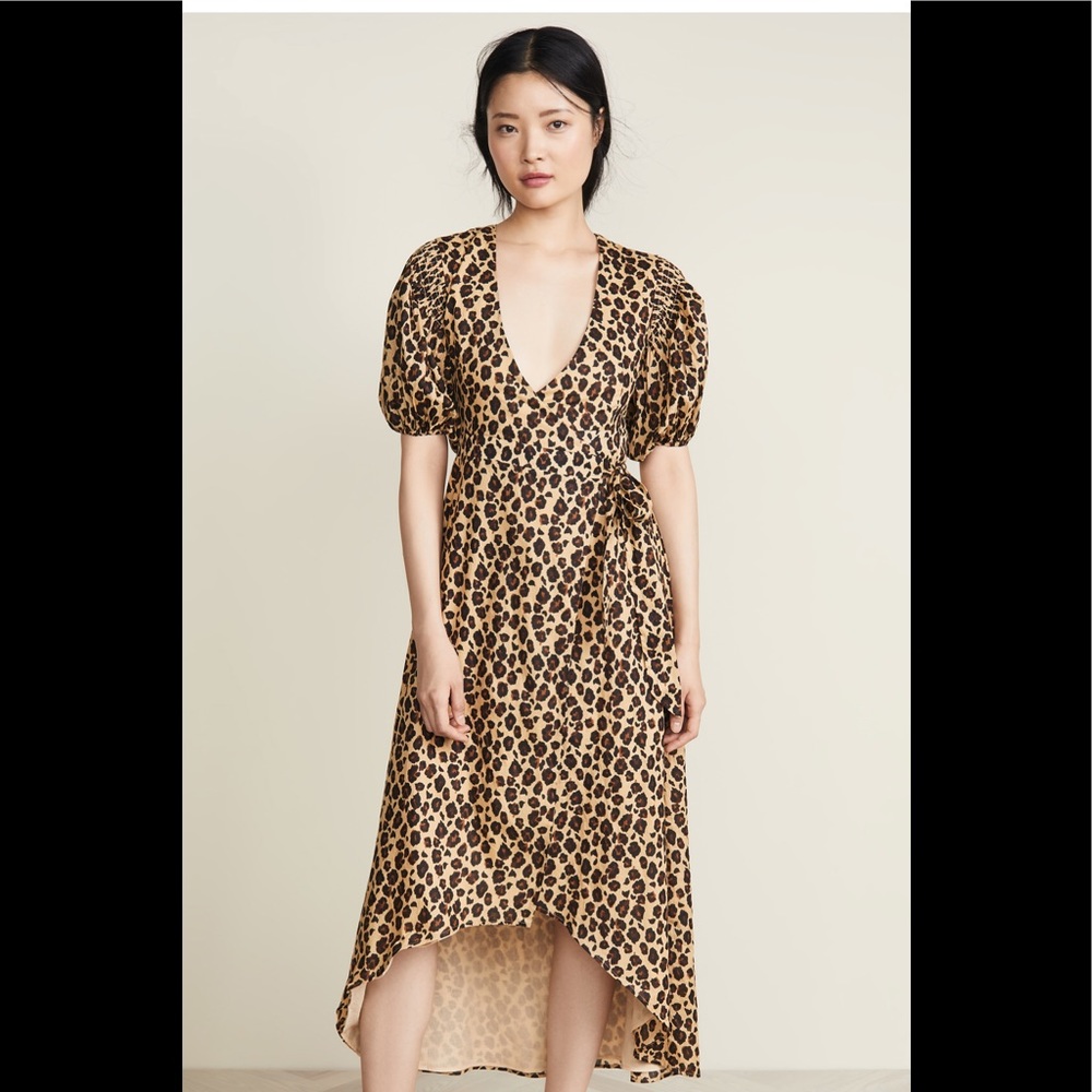 Leopard wrap dress